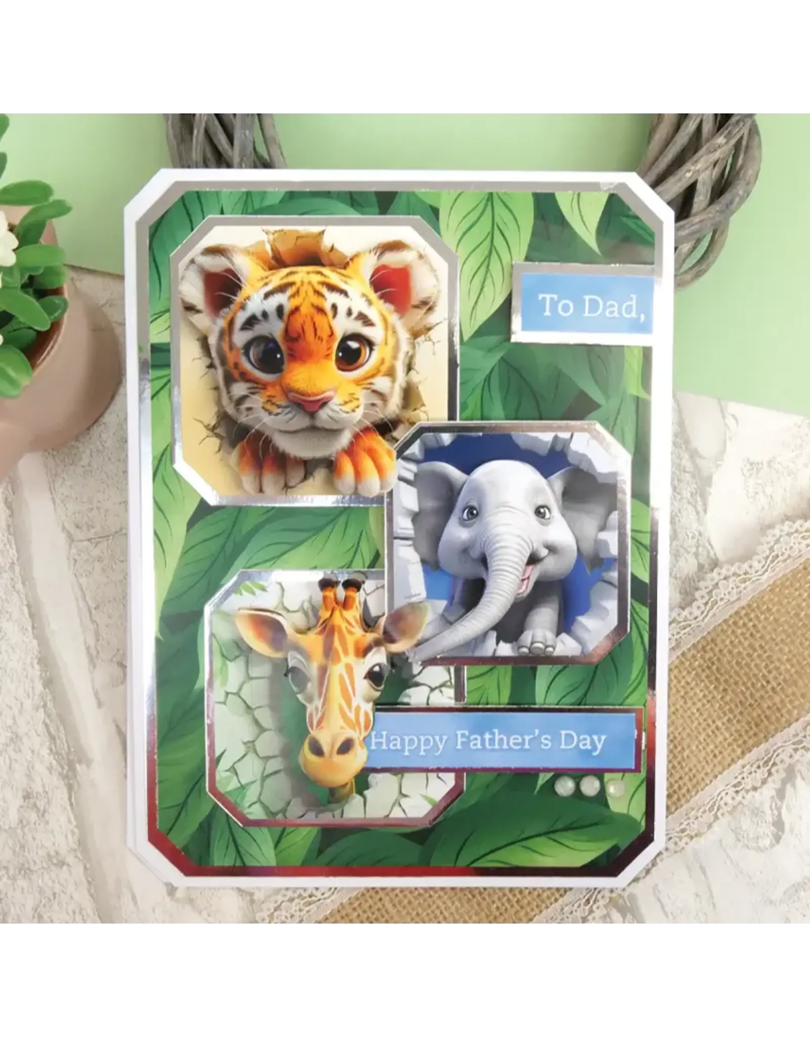 HUNKYDORY CRAFTS LTD. HUNKYDORY MOONSTONE MINI STRAIGHT EDGED NESTING TRIMMED CORNER SQUARE DIE SET