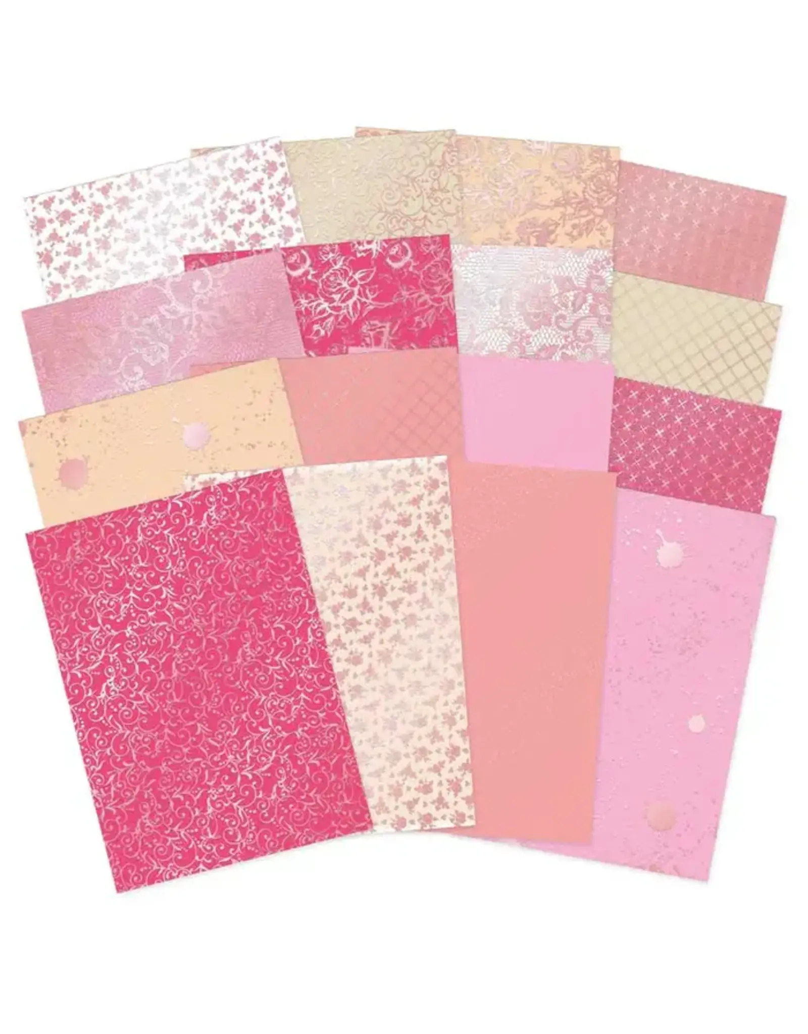 HUNKYDORY CRAFTS LTD. HUNKYDORY BLUSHING BLOSSOMS LUXURY FOILED EDGE-TO-EDGE CARDSTOCK