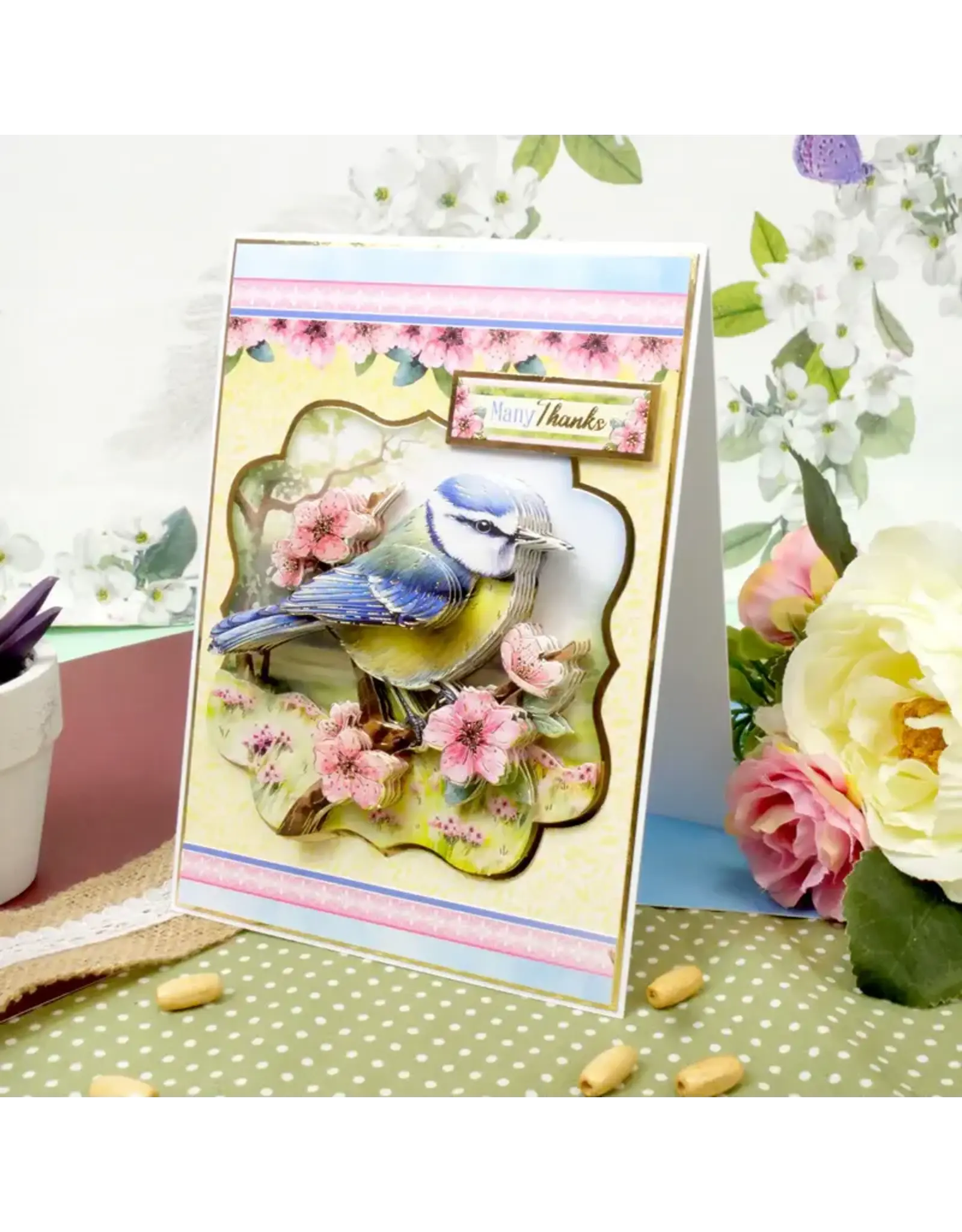 HUNKYDORY CRAFTS LTD. HUNKYDORY BEAUTIFUL BIRDS DESIGNER DECO-LARGE COLLECTION