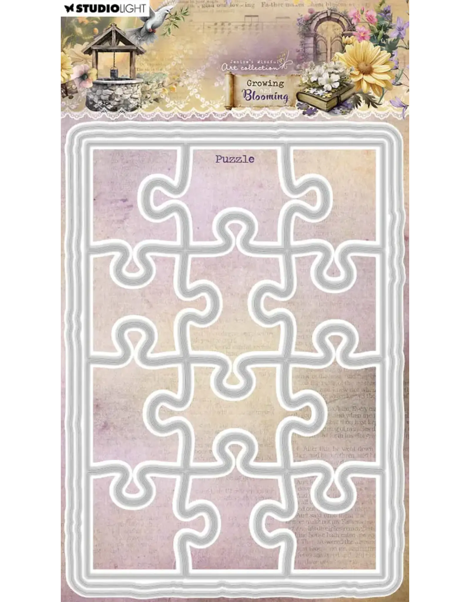 STUDIOLIGHT STUDIOLIGHT JENINE'S MINDFUL ART PUZZLE GROWING & BLOOMING CUTTING DIE