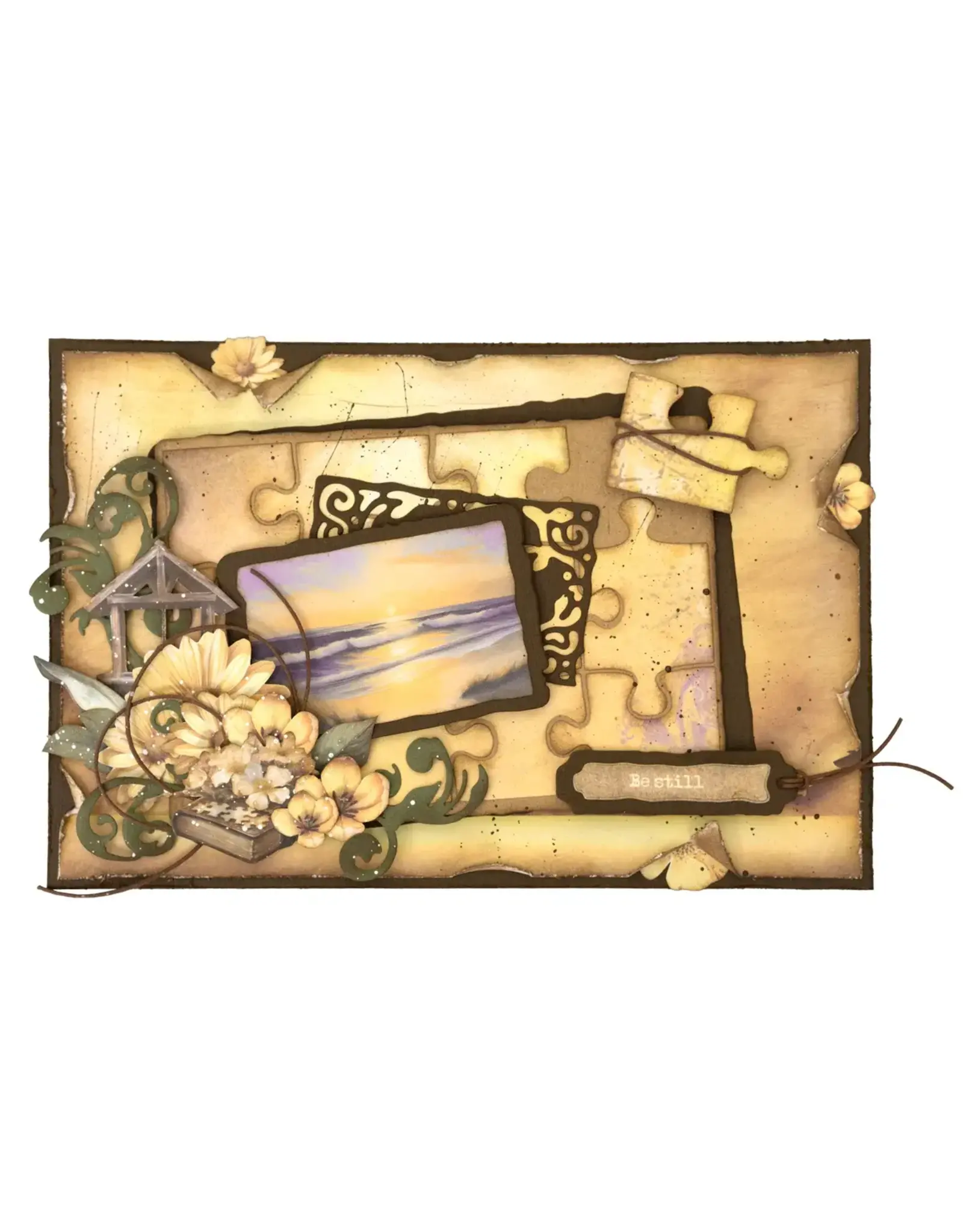 STUDIOLIGHT STUDIOLIGHT JENINE'S MINDFUL ART PUZZLE GROWING & BLOOMING CUTTING DIE