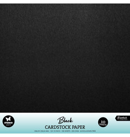 STUDIOLIGHT STUDIOLIGHT ESSENTIALS COLLECTION 12x12 BLACK CARDSTOCK 10/PK