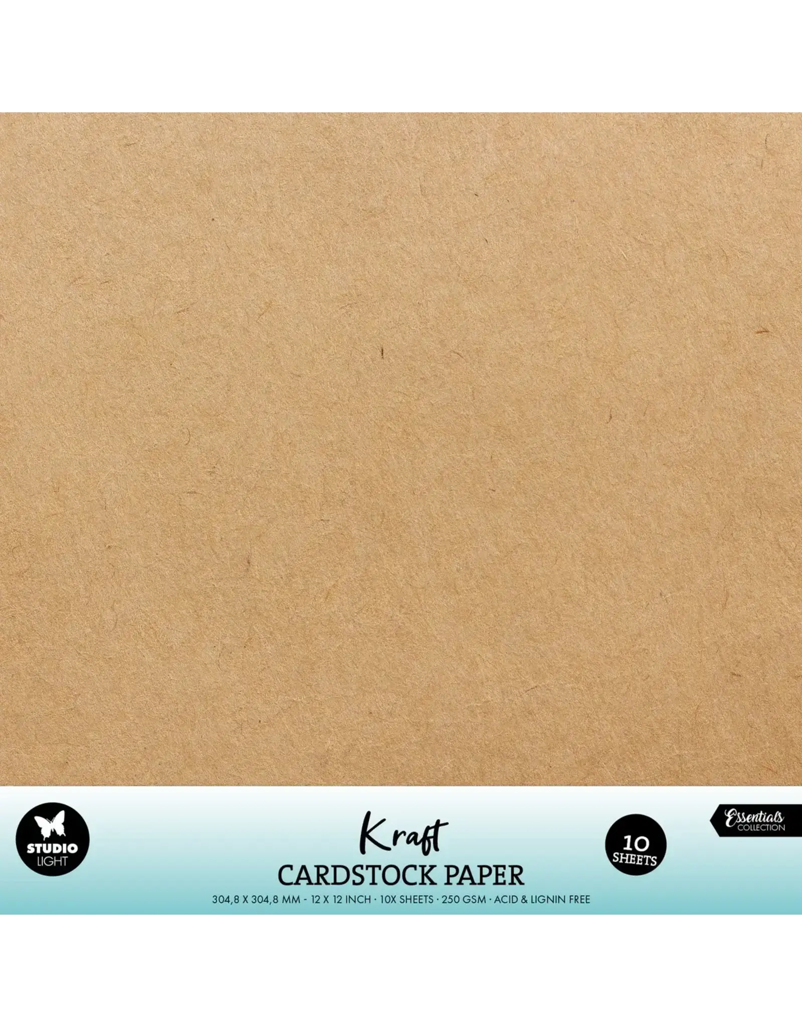 STUDIOLIGHT STUDIOLIGHT ESSENTIALS COLLECTION 12x12 KRAFT CARDSTOCK 10/PK