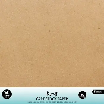 STUDIOLIGHT STUDIOLIGHT ESSENTIALS COLLECTION 12x12 KRAFT CARDSTOCK 10/PK