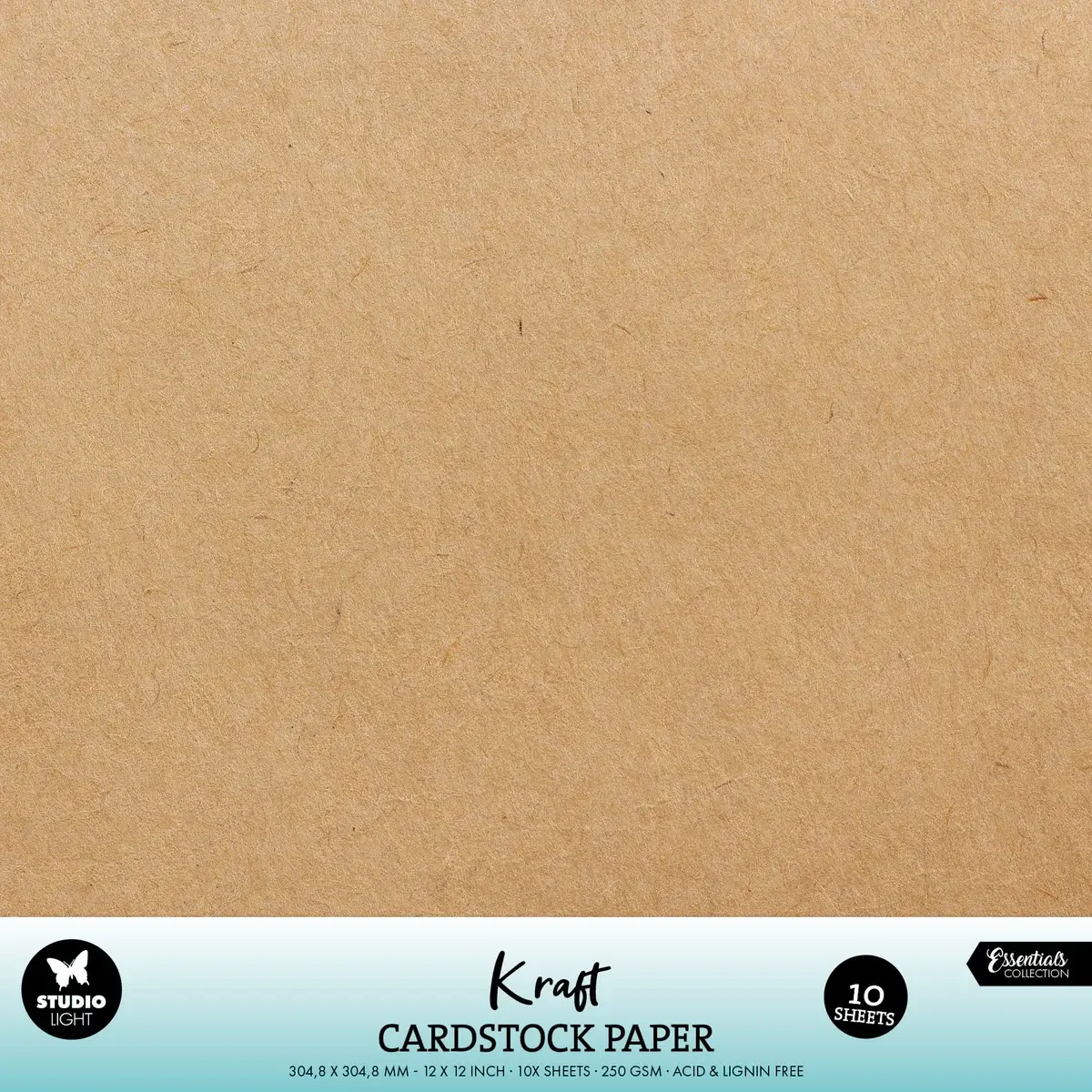 STUDIOLIGHT STUDIOLIGHT ESSENTIALS COLLECTION 12x12 KRAFT CARDSTOCK 10/PK