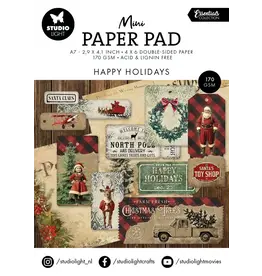 STUDIOLIGHT STUDIOLIGHT ESSENTIALS HAPPY HOLIDAYS MINI PAPER PAD