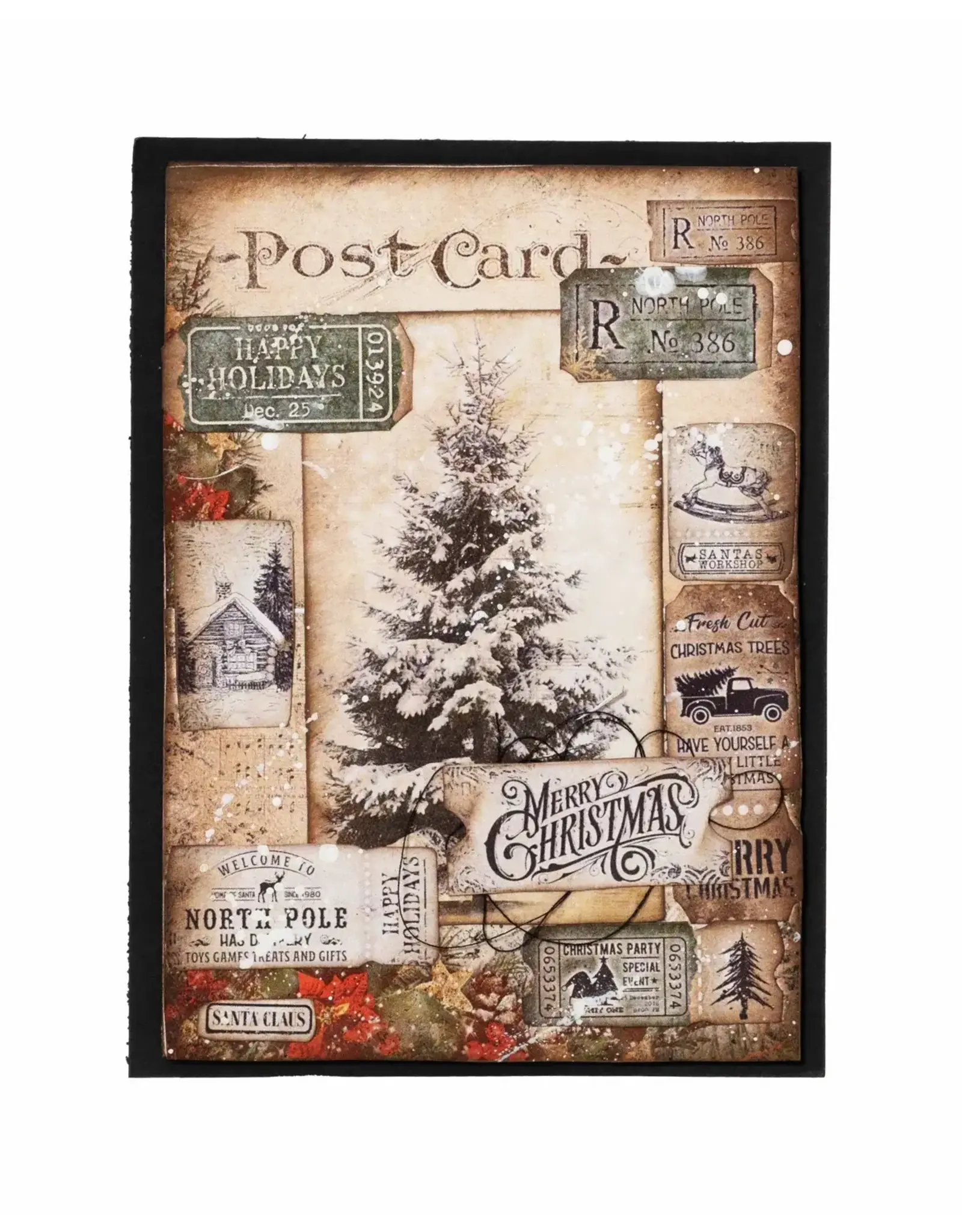 STUDIOLIGHT STUDIOLIGHT ESSENTIALS HAPPY HOLIDAYS MINI PAPER PAD