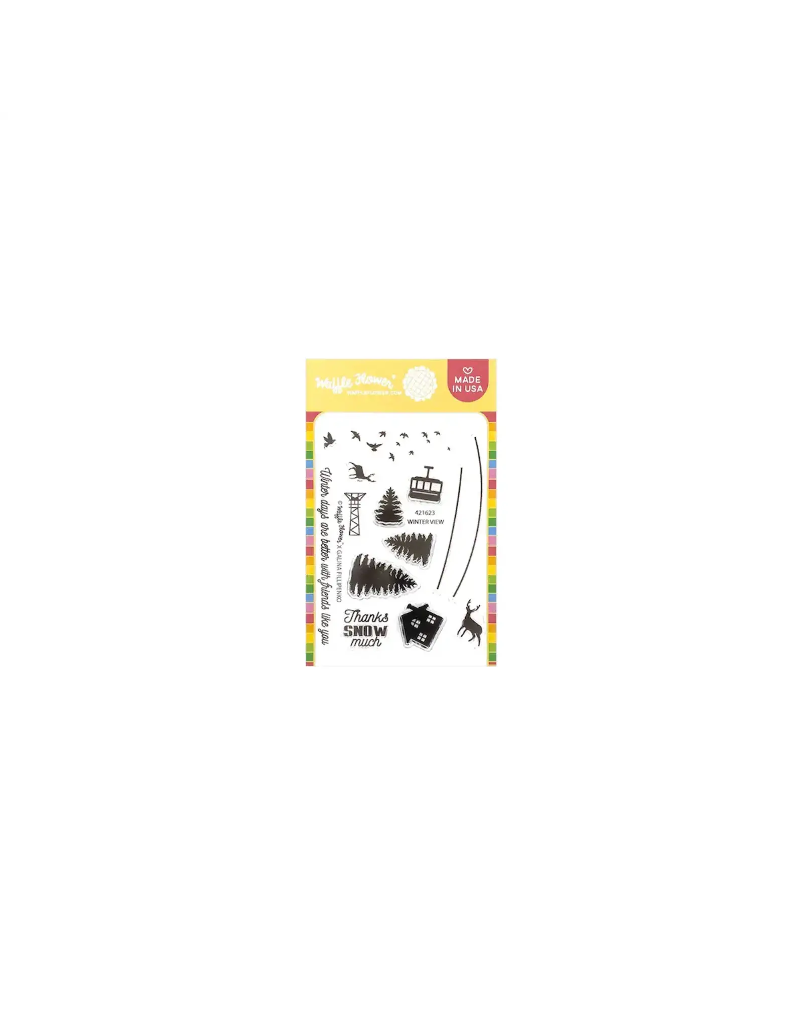 WAFFLE FLOWER WAFFLE FLOWER WINTER VIEW CLEAR STAMP SET