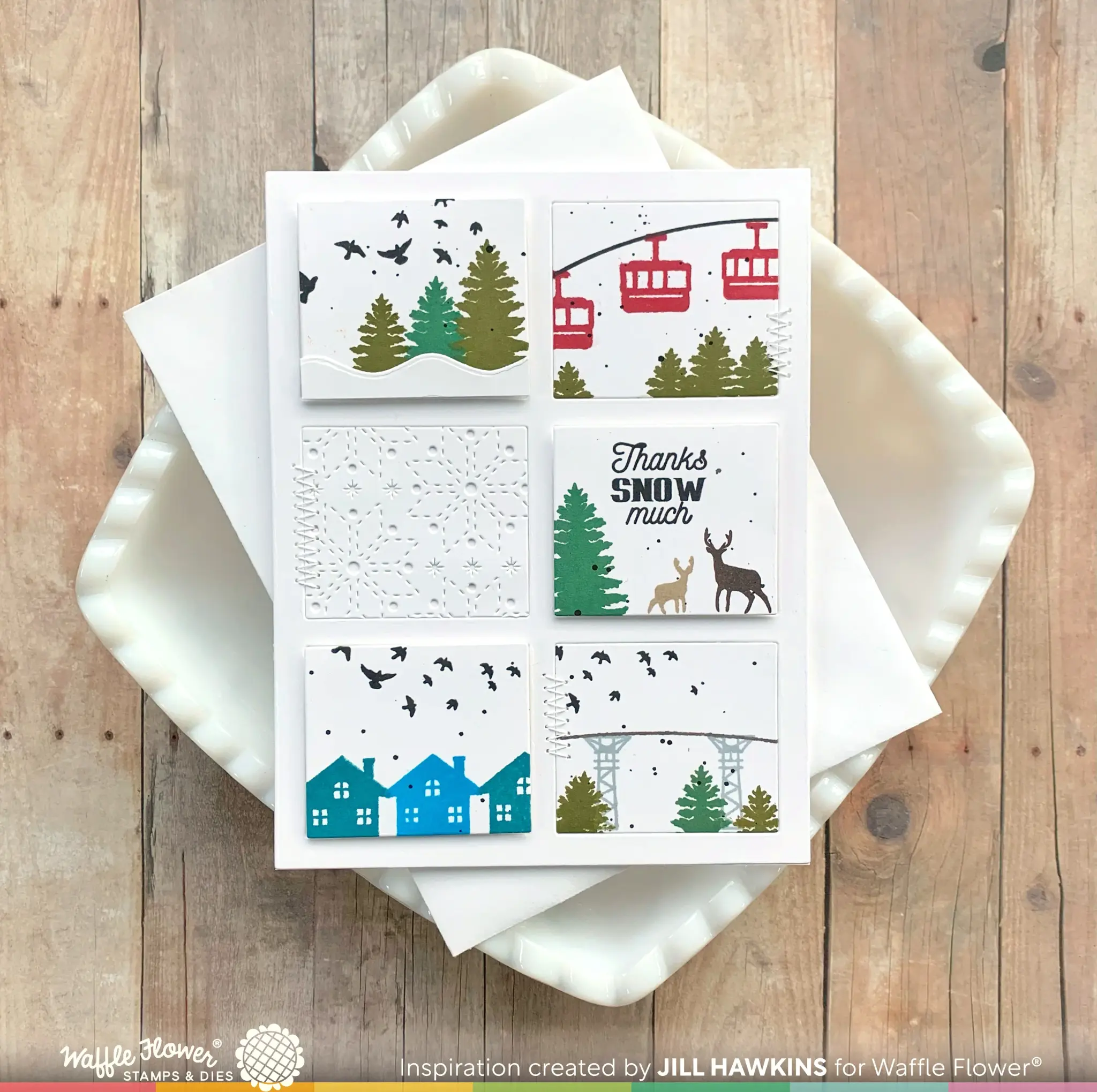 WAFFLE FLOWER WAFFLE FLOWER WINTER VIEW CLEAR STAMP SET