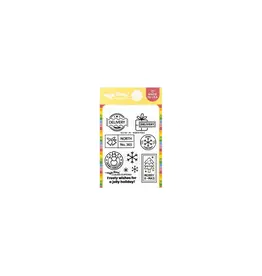 WAFFLE FLOWER WAFFLE FLOWER POSTAGE COLLAGE NORTH POLE CLEAR STAMP SET
