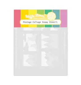 WAFFLE FLOWER WAFFLE FLOWER POSTAGE COLLAGE SNOWY STENCIL