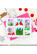 WAFFLE FLOWER WAFFLE FLOWER POSTAGE COLLAGE SNOWY STENCIL