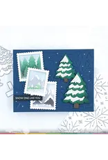 WAFFLE FLOWER WAFFLE FLOWER POSTAGE COLLAGE SNOWY STENCIL