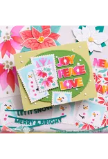 WAFFLE FLOWER WAFFLE FLOWER POSTAGE COLLAGE SNOWMAN STENCIL SET 2/PK