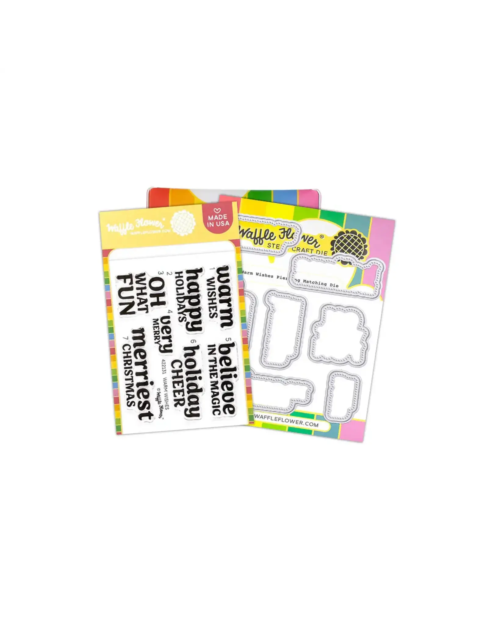 WAFFLE FLOWER WAFFLE FLOWER WARM WISHES CLEAR STAMP SET AND DIE COMBO