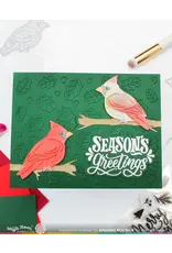 WAFFLE FLOWER WAFFLE FLOWER POINSETTIA FRAME SENTIMENTS CLEAR STAMP SET AND DIE COMBO