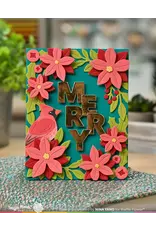 WAFFLE FLOWER WAFFLE FLOWER OVERLAPPING VERTICAL MERRY WORD DIE