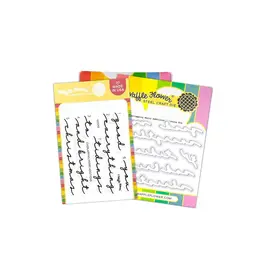 WAFFLE FLOWER WAFFLE FLOWER OVERLAPPING MERRY ADDITIONS CLEAR STAMP SET AND DIE COMBO