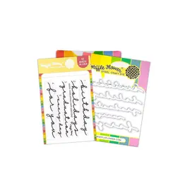 WAFFLE FLOWER WAFFLE FLOWER OVERLAPPING HAPPY ADDITIONS CLEAR STAMP SET AND DIE COMBO