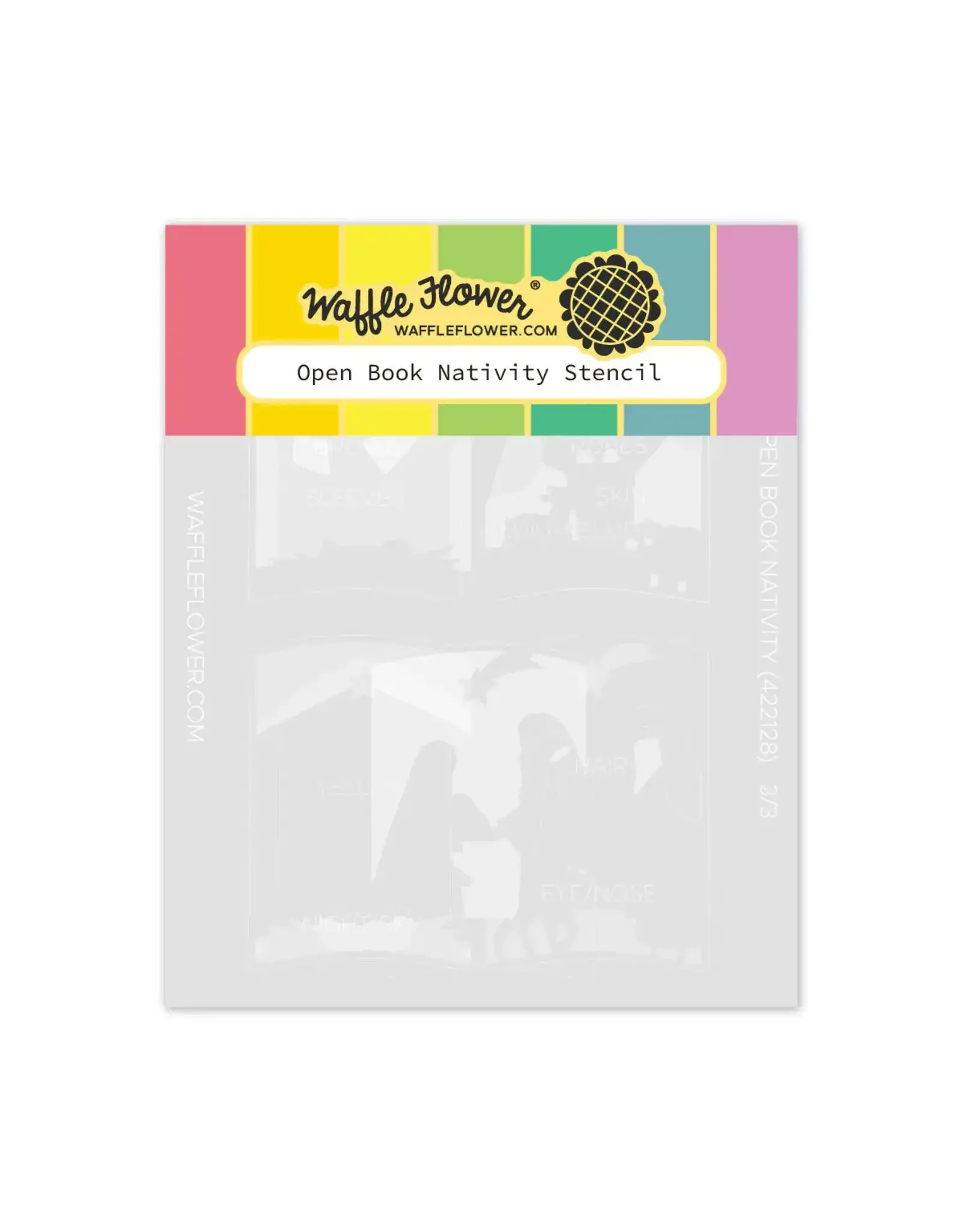 WAFFLE FLOWER WAFFLE FLOWER OPEN BOOK NATIVITY STENCIL SET
