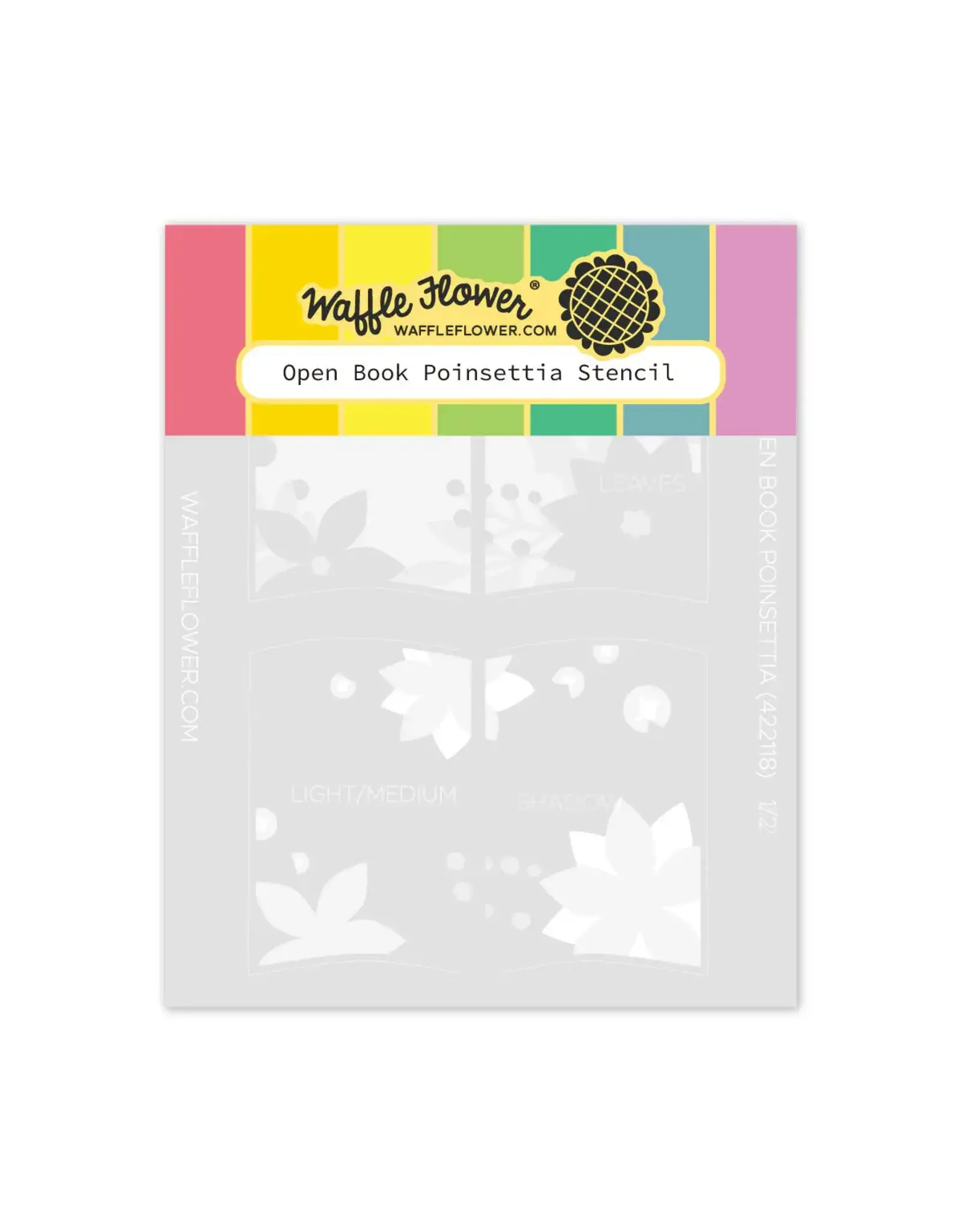 WAFFLE FLOWER WAFFLE FLOWER OPEN BOOK POINSETTIA STENCIL SET