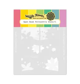 WAFFLE FLOWER WAFFLE FLOWER OPEN BOOK POINSETTIA STENCIL SET