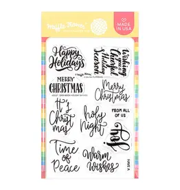 WAFFLE FLOWER WAFFLE FLOWER OPEN BOOK HOLIDAY SAYINGS CLEAR STAMP SET