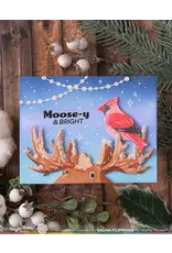 WAFFLE FLOWER WAFFLE FLOWER HOLIDAY MOOSE DIE-N-STENCIL
