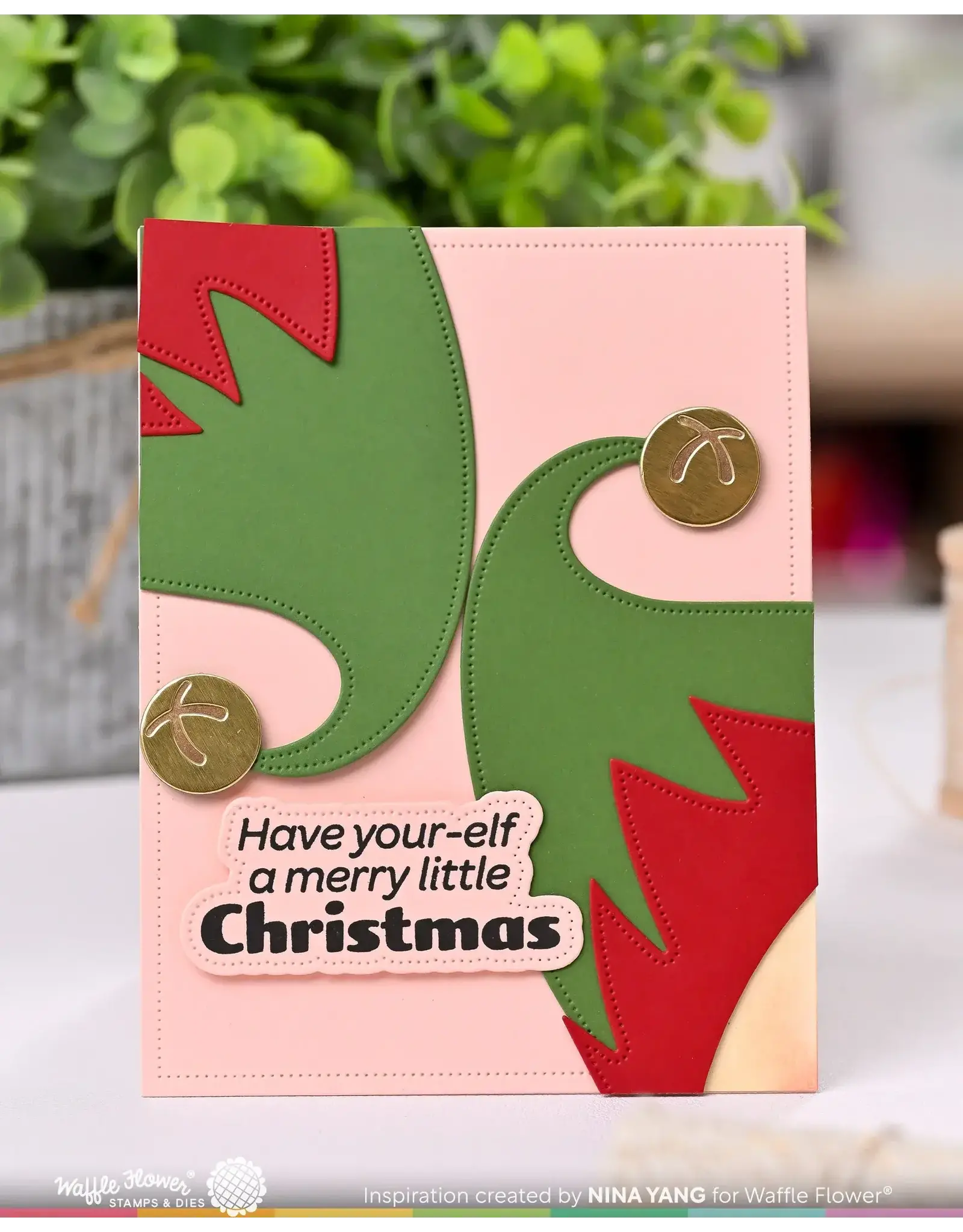 WAFFLE FLOWER WAFFLE FLOWER ELF-TASTIC CLEAR STAMP SET AND DIE COMBO