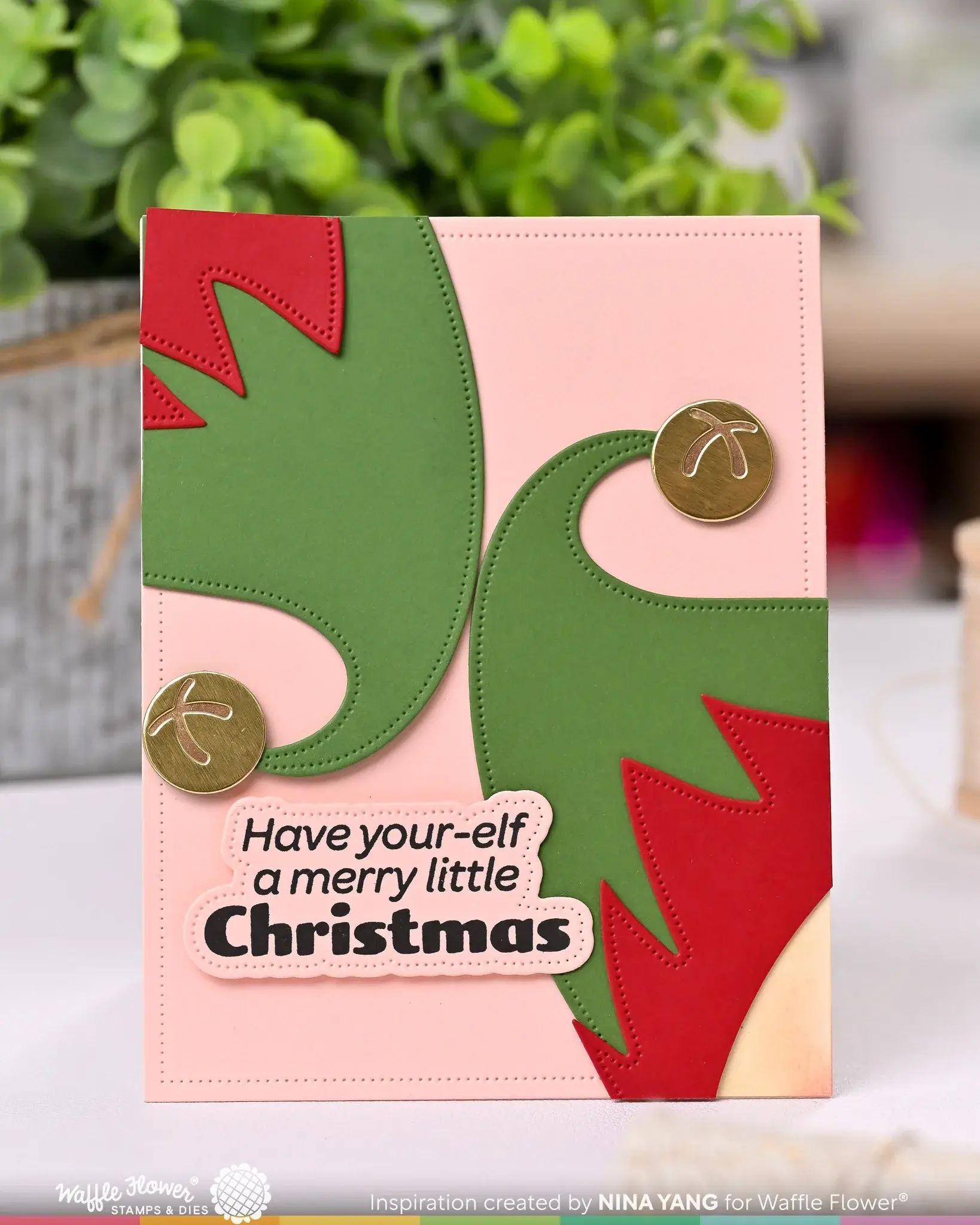 WAFFLE FLOWER WAFFLE FLOWER ELF-TASTIC CLEAR STAMP SET AND DIE COMBO