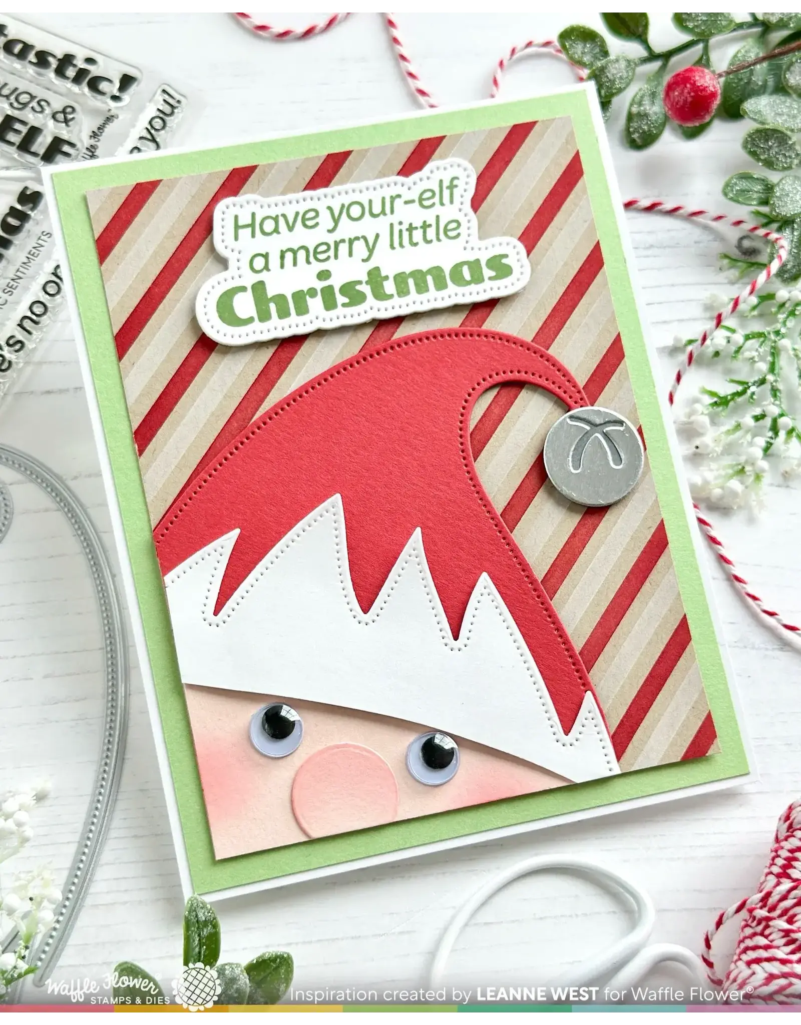 WAFFLE FLOWER WAFFLE FLOWER ELF-TASTIC CLEAR STAMP SET AND DIE COMBO
