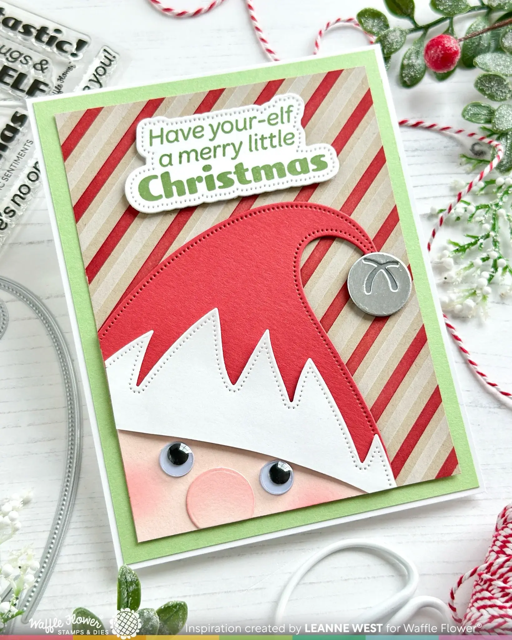WAFFLE FLOWER WAFFLE FLOWER ELF-TASTIC CLEAR STAMP SET AND DIE COMBO