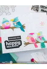 WAFFLE FLOWER WAFFLE FLOWER BIRDIE FRIENDS IN WINTER STENCIL SET