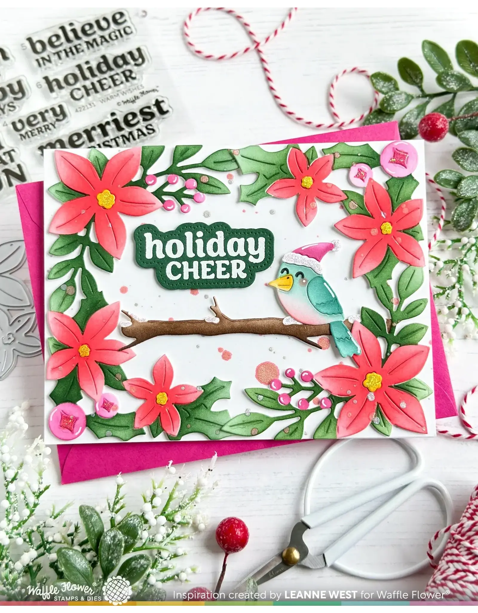 WAFFLE FLOWER WAFFLE FLOWER BIRDIE FRIENDS IN WINTER DIE SET