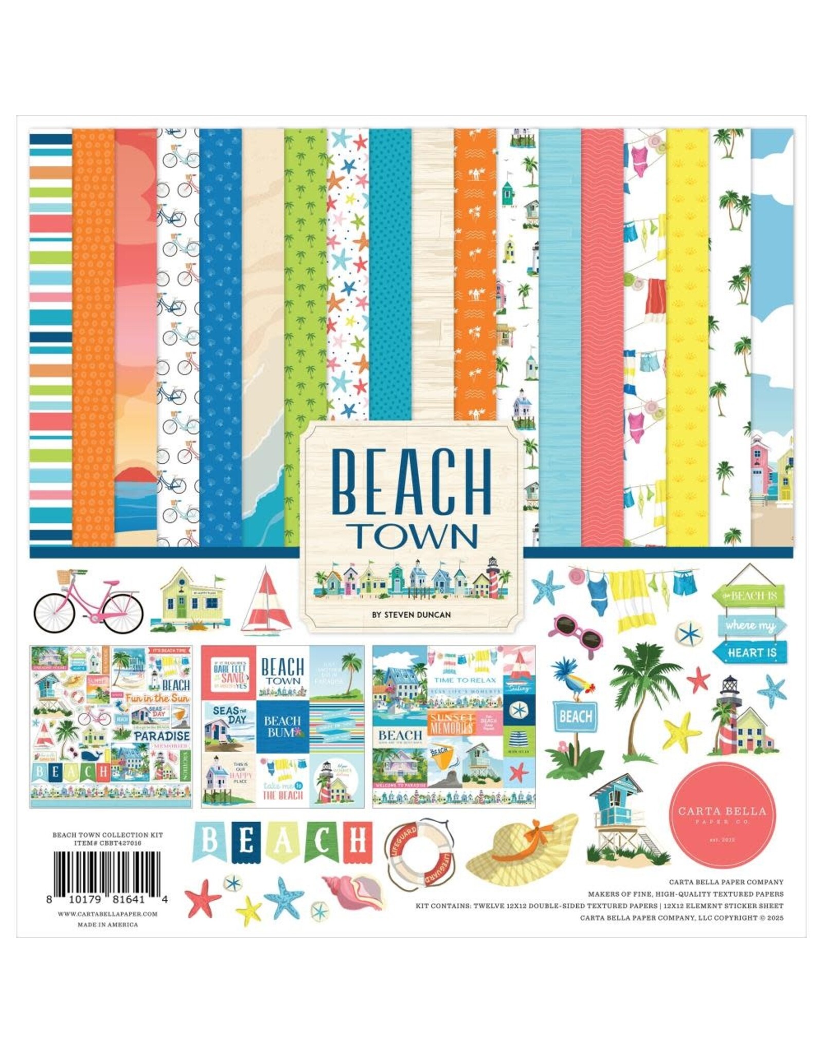 CARTA BELLA CARTA BELLA BEACH TOWN 12x12 COLLECTION KIT