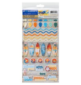 49 AND MARKET 49 AND MARKET BEACH VIBES PUFFY STICKERS