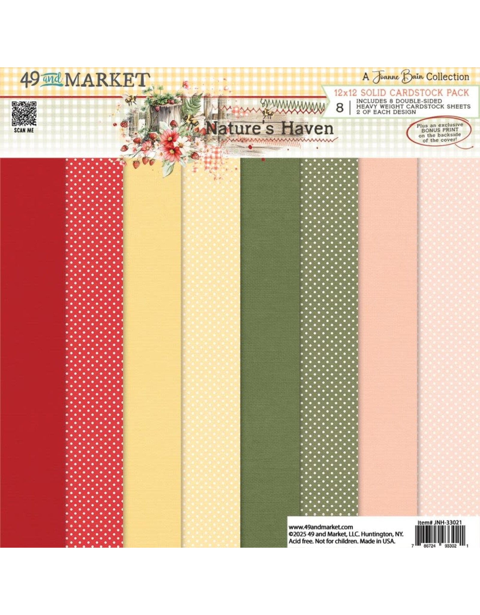 49 AND MARKET 49 AND MARKET NATURE'S HAVEN SOLIDS 12x12 COLLECTION PACK