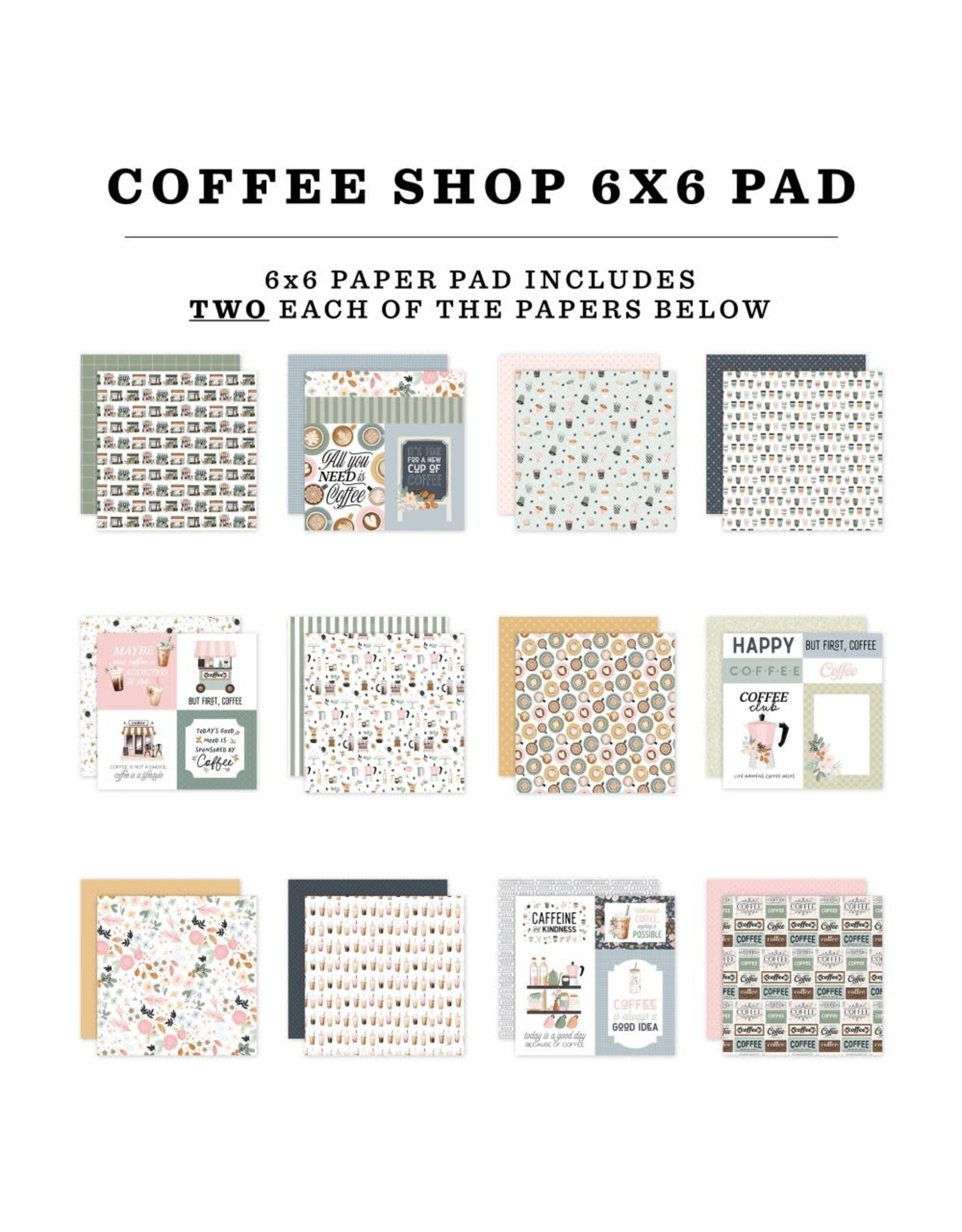 CARTA BELLA CARTA BELLA COFFEE SHOP 6x6 PAPER PAD