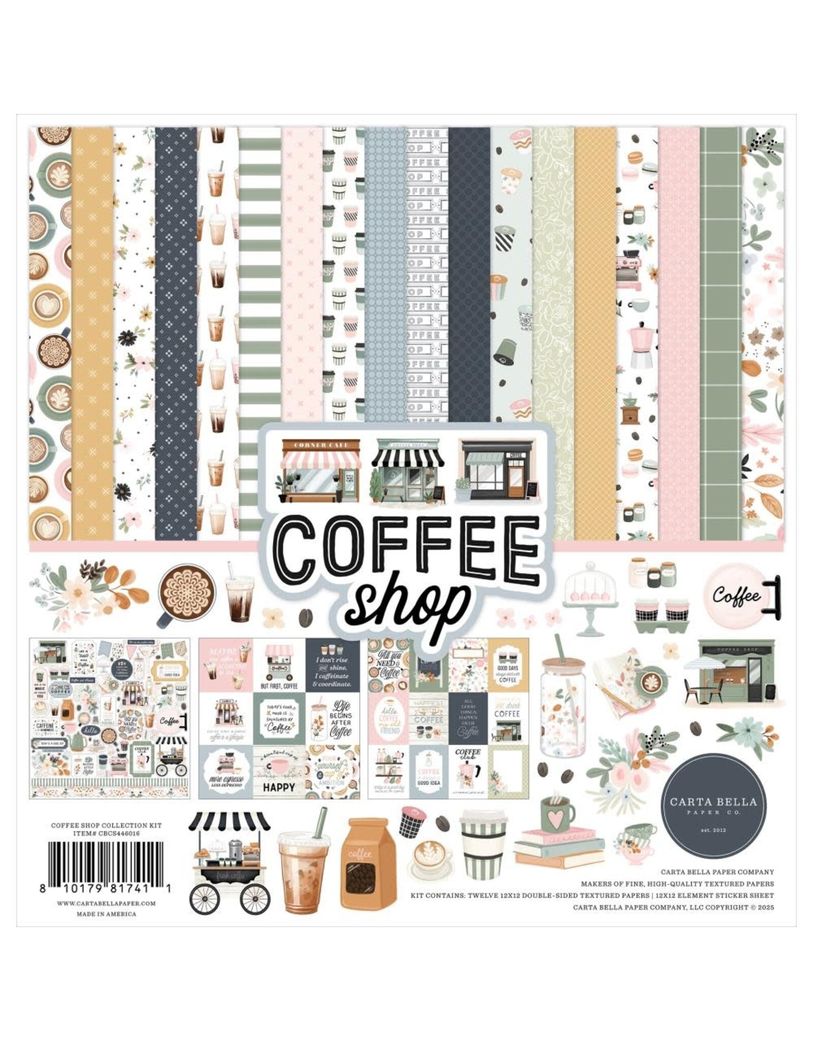 CARTA BELLA CARTA BELLA COFFEE SHOP 12x12 COLLECTION KIT