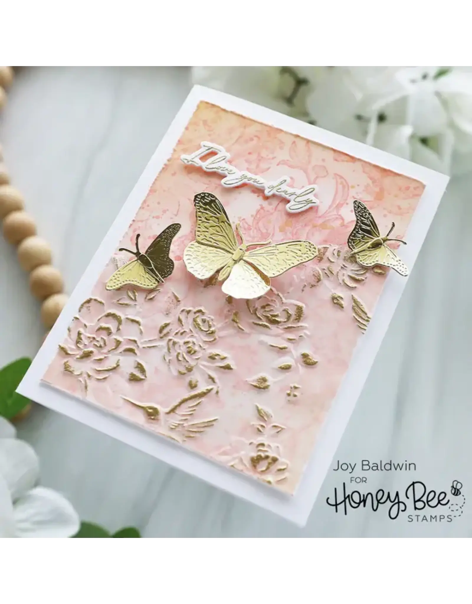 HONEY BEE HONEY BEE STAMPS CHINOISERIE 3D EMBOSSING FOLDER