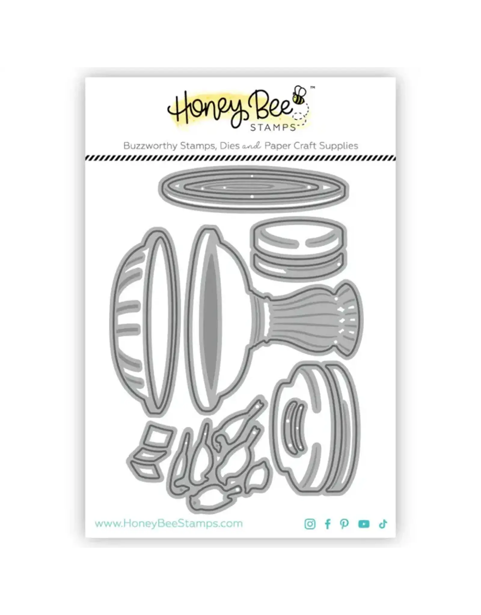 HONEY BEE HONEY BEE STAMPS LOVELY LAYERS: BIRD BATH DIE SET
