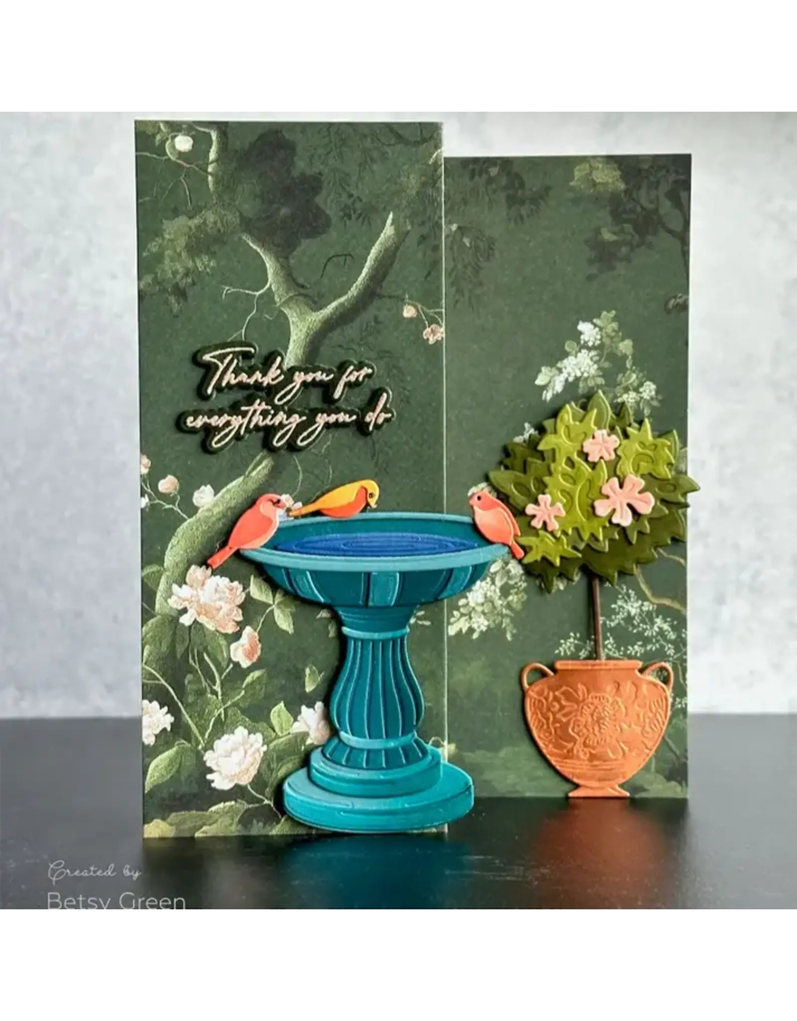 HONEY BEE HONEY BEE STAMPS LOVELY LAYERS: BIRD BATH DIE SET