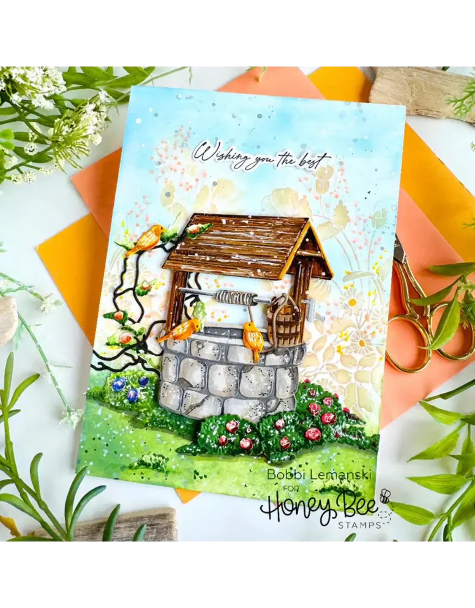 HONEY BEE HONEY BEE STAMPS LOVELY LAYERS: BIRD BATH DIE SET