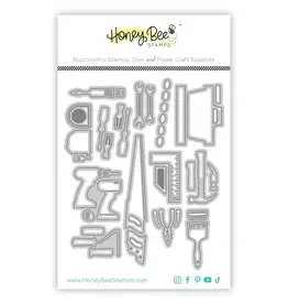 HONEY BEE HONEY BEE STAMPS LOVELY LAYERS: PEGBOARD GARAGE TOOLS DIE SET
