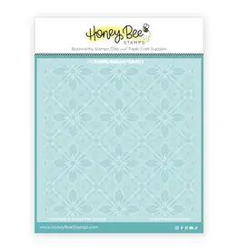 HONEY BEE HONEY BEE STAMPS FLORAL MOSAIC 6x6 LAYERING STENCIL SET 4/PK