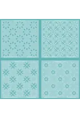 HONEY BEE HONEY BEE STAMPS MORESQUE TILE 6x6 LAYERING STENCIL SET 4/PK