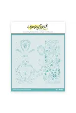 HONEY BEE HONEY BEE STAMPS GINGER JAR DETAILS 6x6 COORDINATING STENCIL SET 2/PK