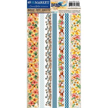 49 AND MARKET 49 AND MARKET BEACH VIBES 6x12 WASHI TAPE SHEETS
