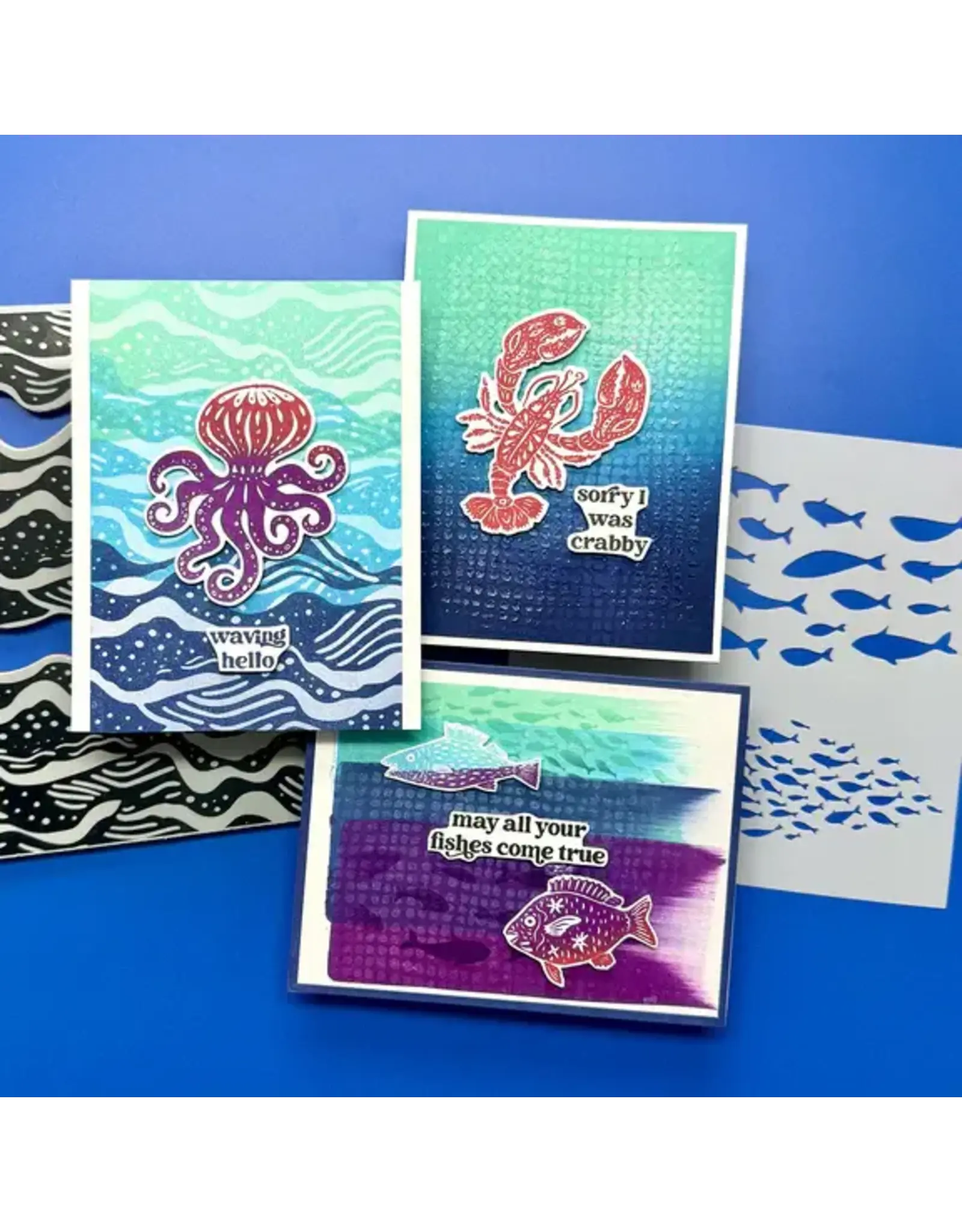 SPELLBINDERS SPELLBINDERS SIMON HURLEY UNDER THE SEA CLEAR STAMP AND DIE BUNDLE