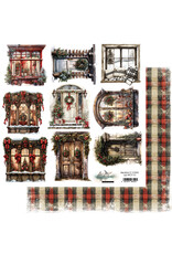ALCHEMY OF ART ALCHEMY OF ART WONDERFUL CHRISTMAS TIME DOOR & WINDOW 12x12 EXTRAS CARDSTOCK